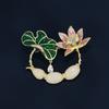 Good Luck Lotus Brooch, Women's Light Luxury and High-end Lotus Brooch, Retro Cheongsam Hanfu Corsage
