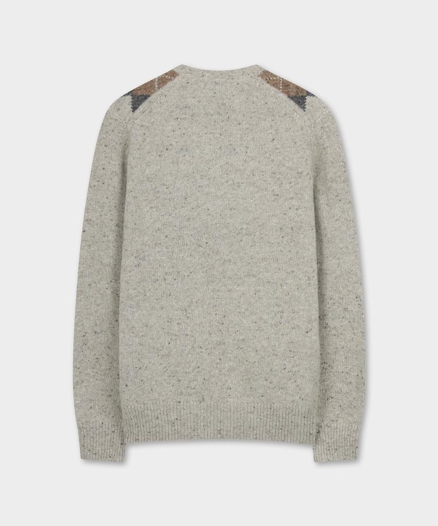 BROOKS BROTHERS Wool Argyle Pattern V-Neck Sweater (Beige) (Bbwnmff401)
