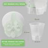 6 Inch Transparent Plastic Garden Pots Self Watering , 5 Pack Plastic Nursery Plant Pots with Deep Reservior