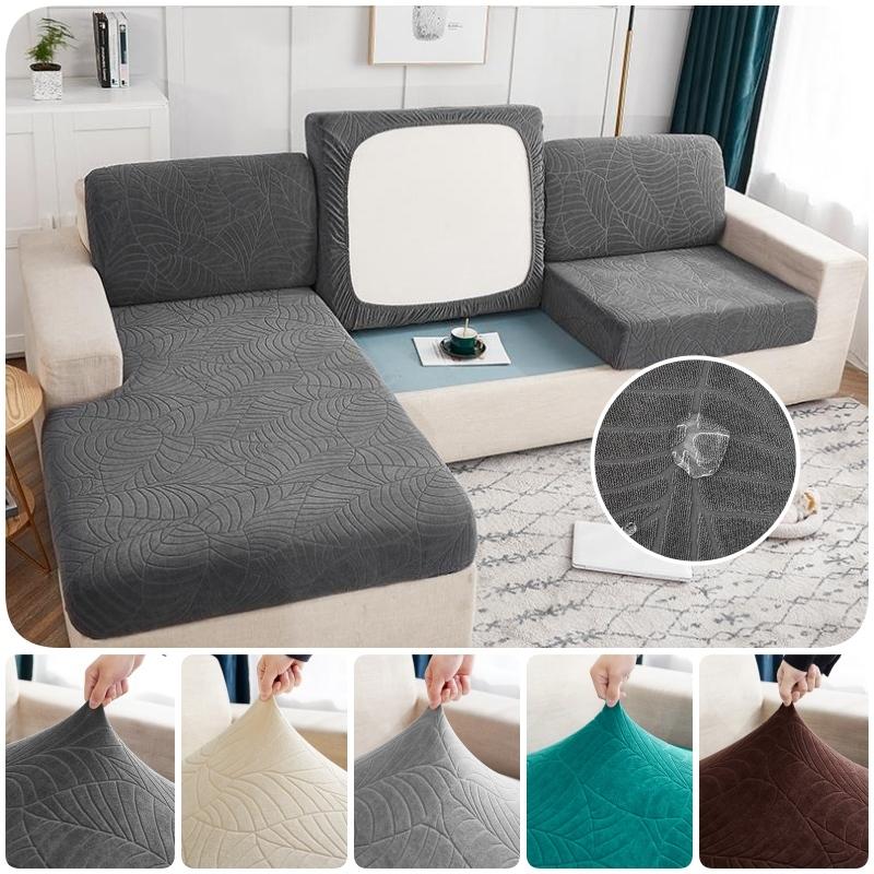 Splashproof Jacquard Sofa Cushion Cover For Living Room Anti-Slip Anti-Dust Thickening Elastic Sofa Cover Furniture Protector