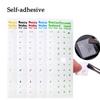 Waterproof Multicolor Self-adhesive Transparent Russian Letters Cover Sticker Keyboard Stickers
