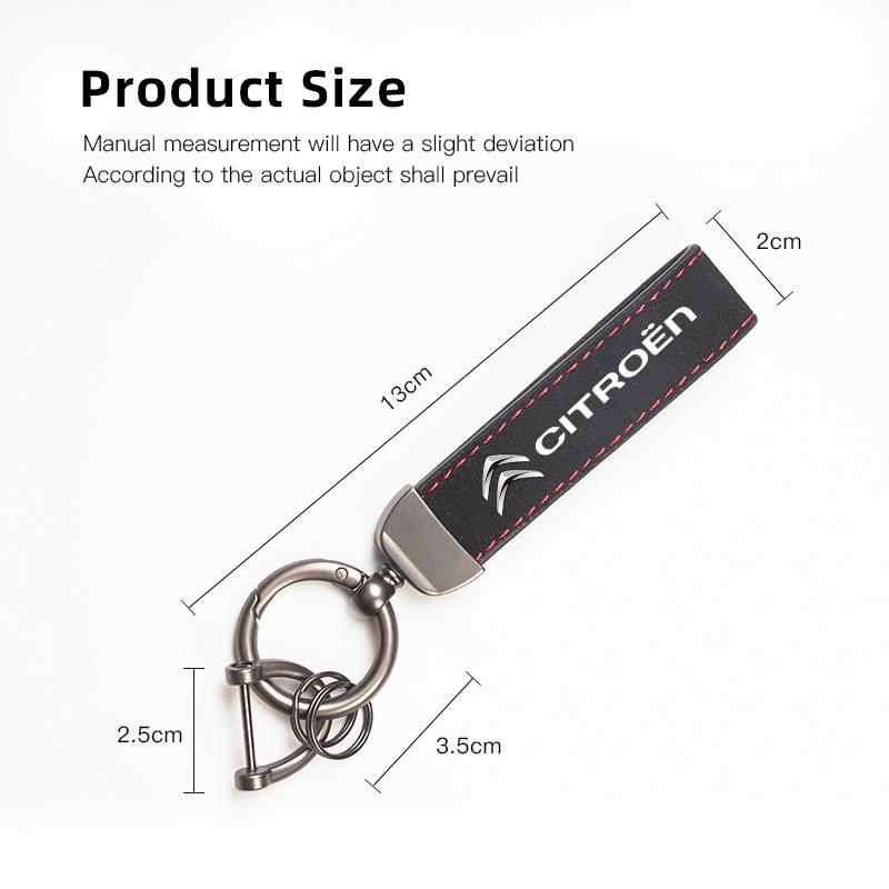 JOFT7 Suede Car Keyring Pendant Car Emblem Keychain For Citroen C1 DS3 C2 C3 Vts C4 Saxo C4L C5 C6 C8 Xsara C3-XR Picasso Berlingo
