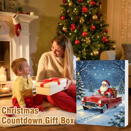 2025 Transportation Advent Calendar 24 Days Christmas Countdown with Collectible Train Plane Pendants Holiday Gifts for Toddler Boys Kids