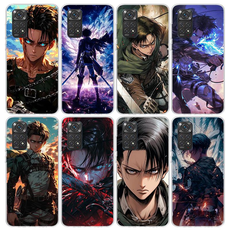 A-Attack on T-Titan Levi Phone Case For Xiaomi Redmi Note 10 11 12 13 14 15 Pro Plus 11S 12S 14S 11T 11E 10S Soft TPU Back Cover