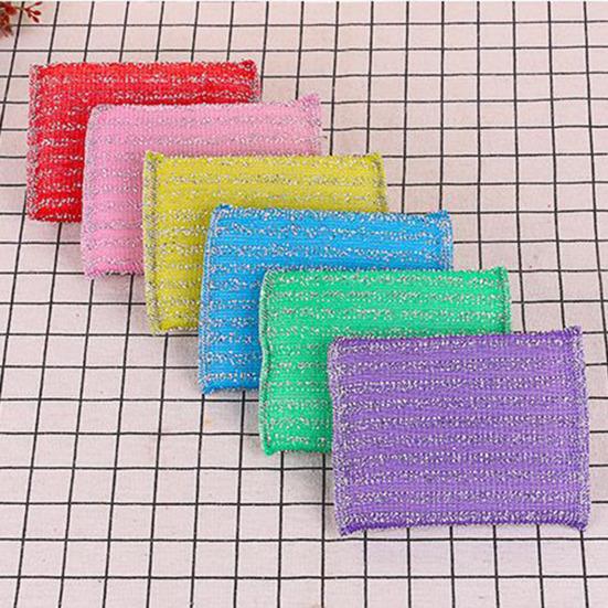 4 шт./компл., гибкая чистящая губка, широкое применение, печатное портативное многофункциональное средство для очистки кастрюль для дома