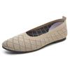 Женская обувь, новые летние тканевые туфли, туфли-лодочки на плоской подошве с острым носком и мягкой подошвой, вязаная дышащая повседневная обувь для мам