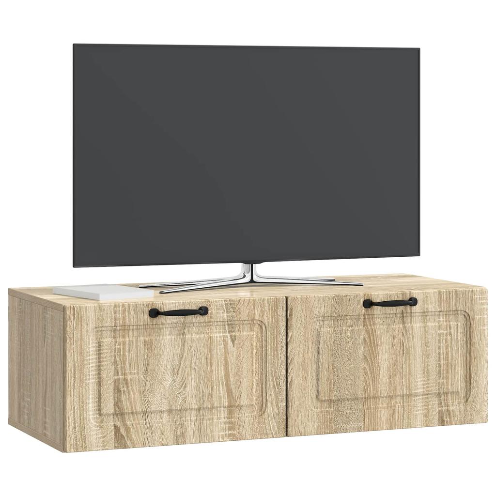 Wall Mounted TV Cabinet in Sonoma Oak 98 x 41 x 30 cm