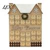 Reusable Christmas Gift Box Wooden House Advent Calendar, with 24 Drawers, Countdown to Festive Desktop Decoration Box, Refillable Xmas Holiday