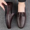Fashion High Quality Mens Genuine Leather Loafers Luxury Brand Men Business Shoes Classic Slip-On Driving Shoes Casual Office Moccasins
