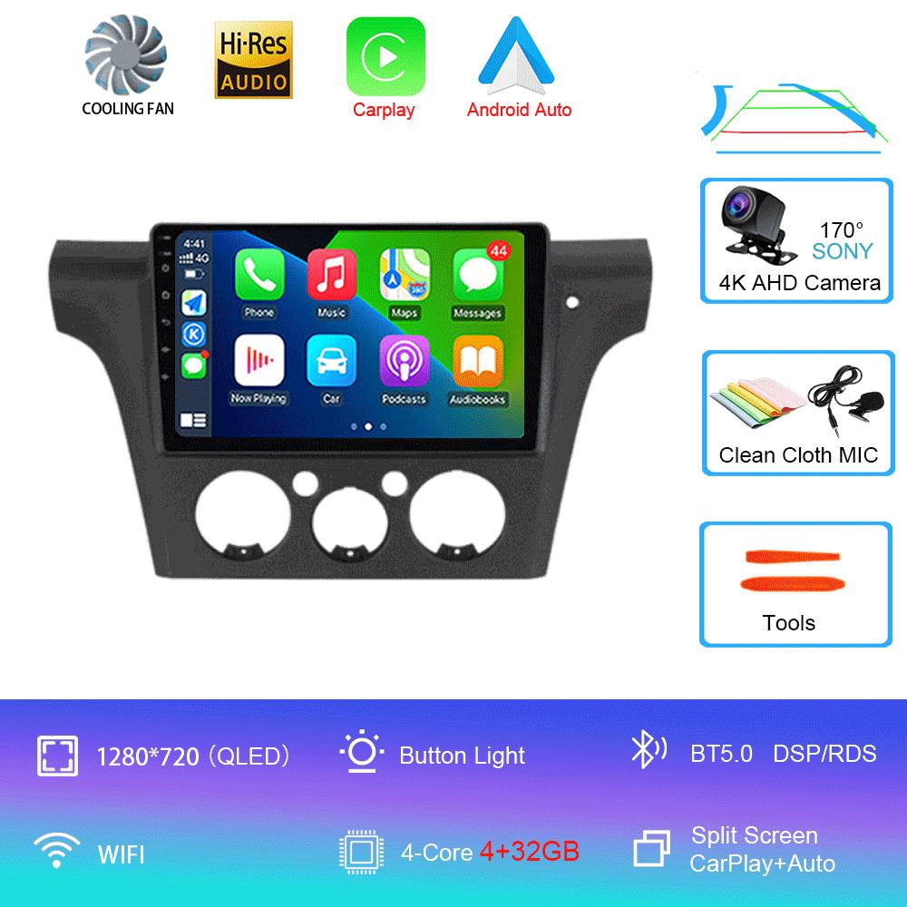 Android 14 Автомобильное радио для Mitsubishi Outlander 1 2001-2005 Мультимедийный видеоплеер Стерео GPS-навигация Carplay Andorid Auto 5G