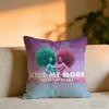 DDoja Cat Singer Cushion Cover Cozy Velvet Throw PillowSoft Warm Cushion For Sofa  Bed