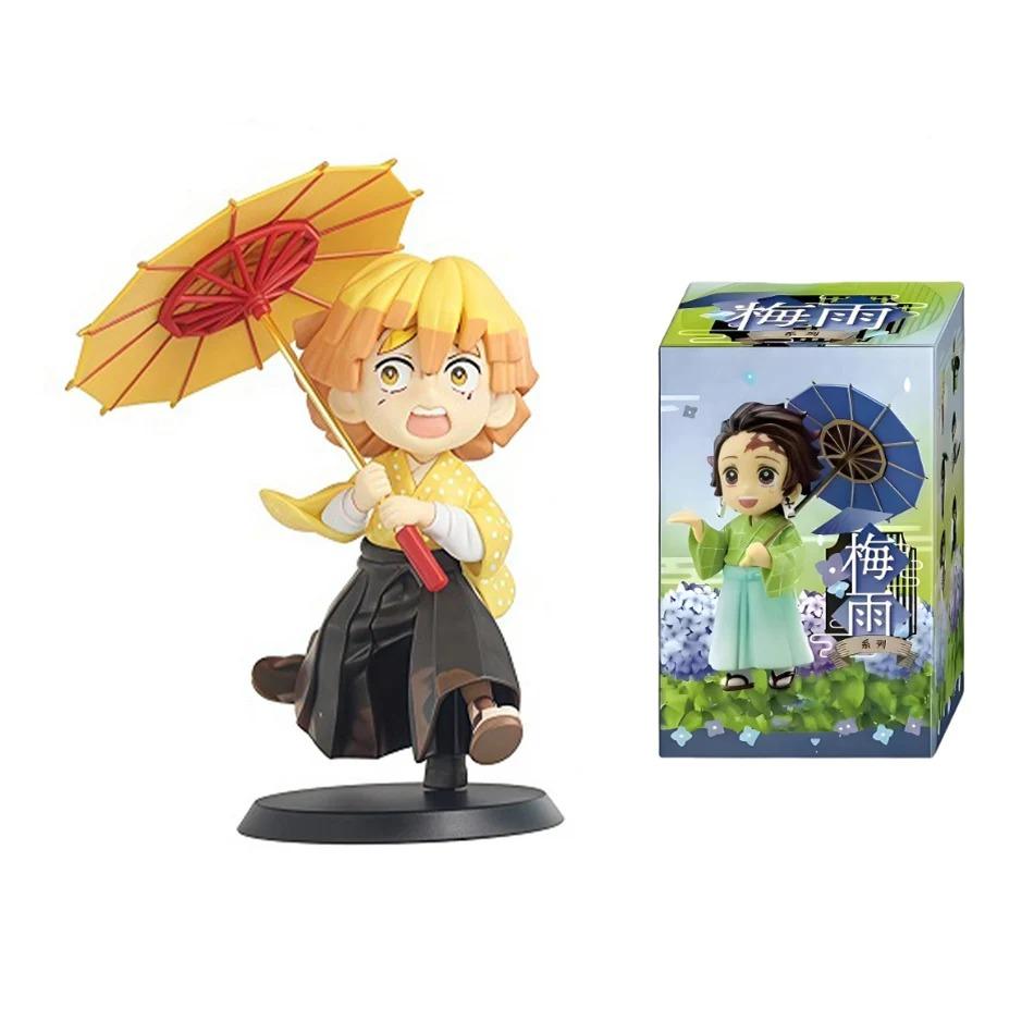 2026 Anime Demon Slayer Spring Plum Rain Series  Figure Blind Box Tanjiro Kamado Nezuko Action Model Set Toys Ornament Surprise