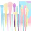 Professional Dreaming In Colorful 17pcs Makeup Brushes Set Beauty Cosmetic Real Make Up Tools Eyeshadow Blending Blush Kit