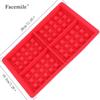 Silicone Waffle Muffin Mold Cake Mold DIY Baking Tools 4 Squares Love Waffle Cakes