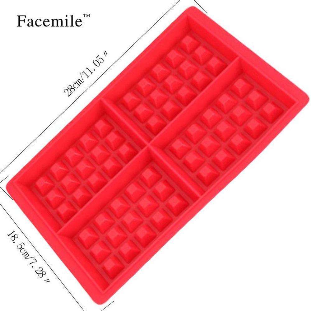 Silicone Waffle Muffin Mold Cake Mold DIY Baking Tools 4 Squares Love Waffle Cakes