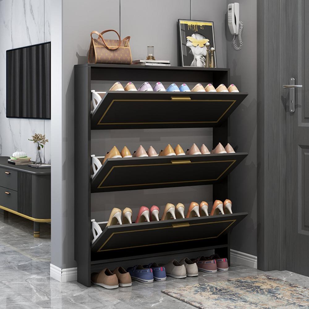 Flip Over Shoe Cabinet Home Light Ultra-thin Shoes Shelf Large Capacity Storage Dustproof Simple Modern Entrance Hall Shoe Racks
