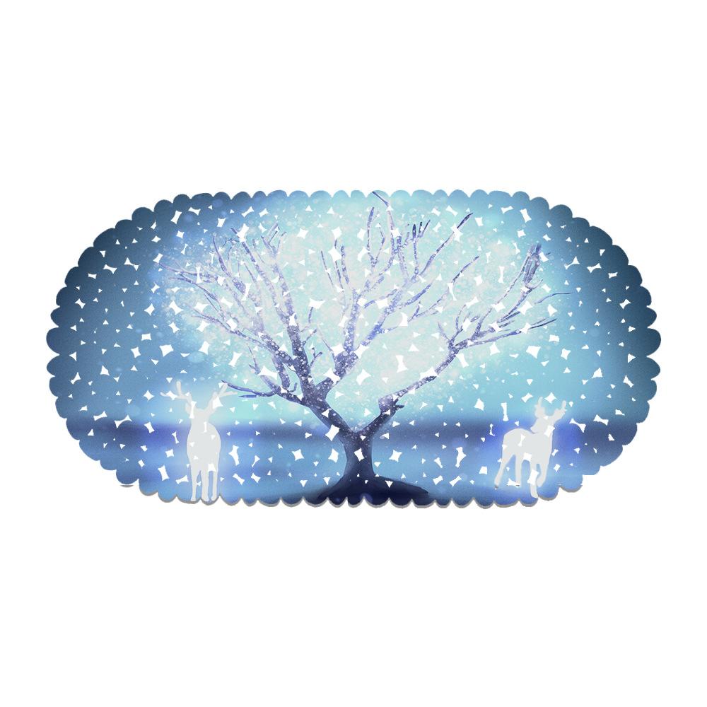 Light And Shadow Elk Picture Balcony Bathroom Mat Hydrophobic Non-Slip Door Mat Swimming Pool Public Places Non-Slip Floor Mat