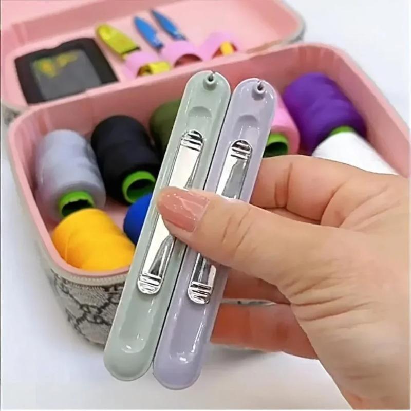 2 в 1 Игла для ручного шитья, нитевдеватель и распарыватель швов, многофункциональный инструмент для продевания ниток и удаления стежков, аксессуар для рукоделия для пожилых людей