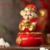 Chinese Style God Of Fortune Sculpture Auto Shaking God of Wealth Car Ornament  Home Decoration
