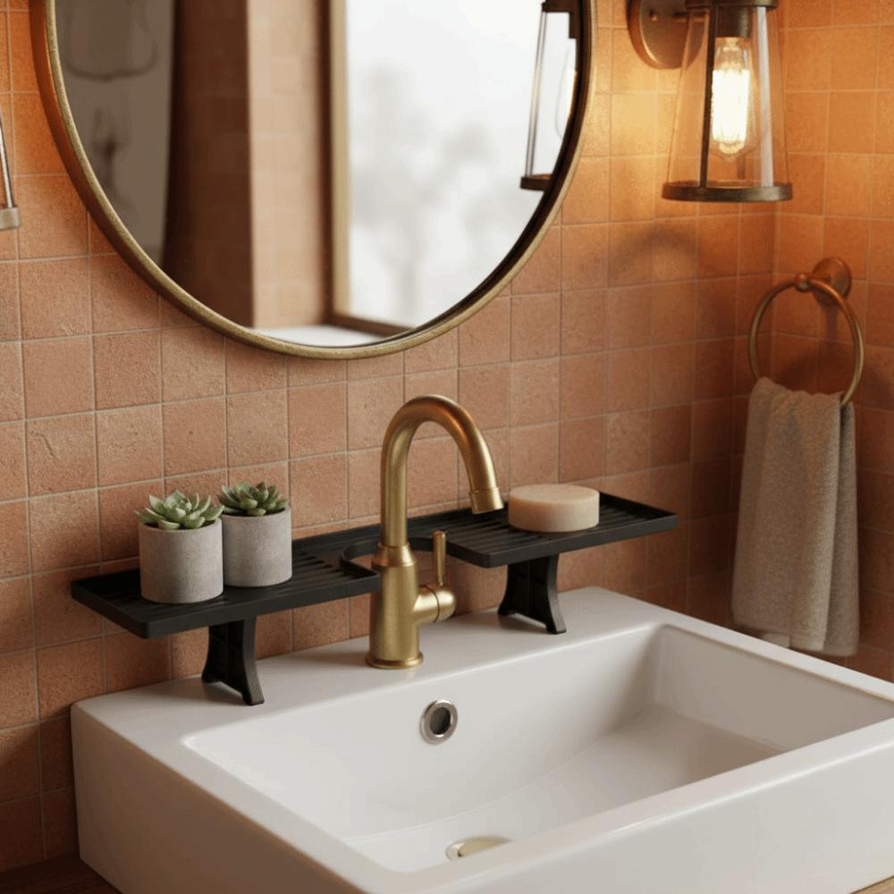 Mesh Faucet Storage Shelf Water Drainage Kitchen Drainage Holder Bathroom Storage Rack Household