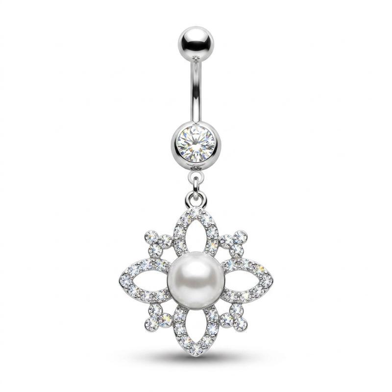 Fashionable Heart Butterfly Navel Rings Women Stainless Steel for Daily Beach Outfits