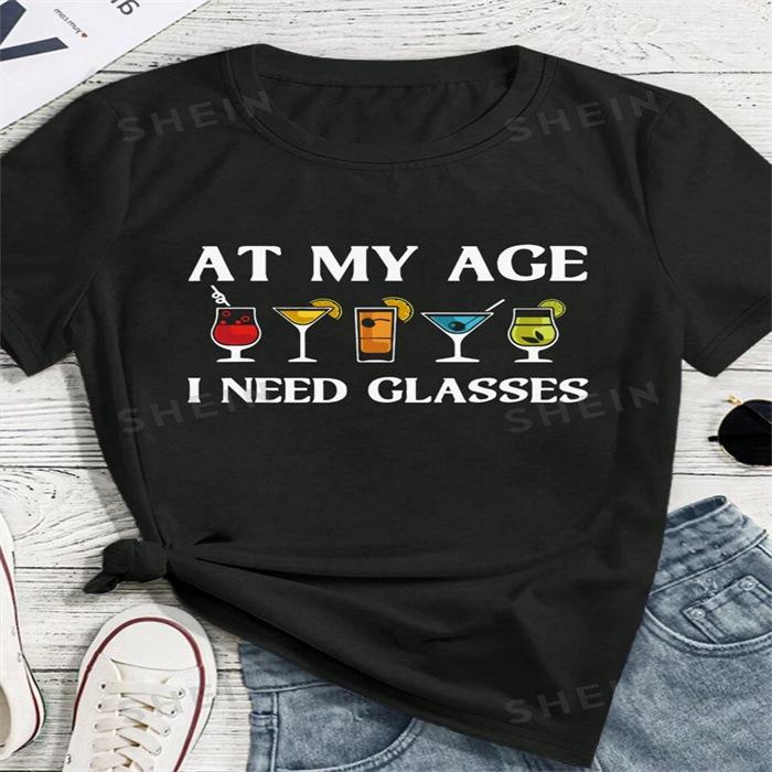 Летний топ с круглым вырезом и принтом, модные повседневные милые женские футболки из чистого хлопка с короткими рукавами