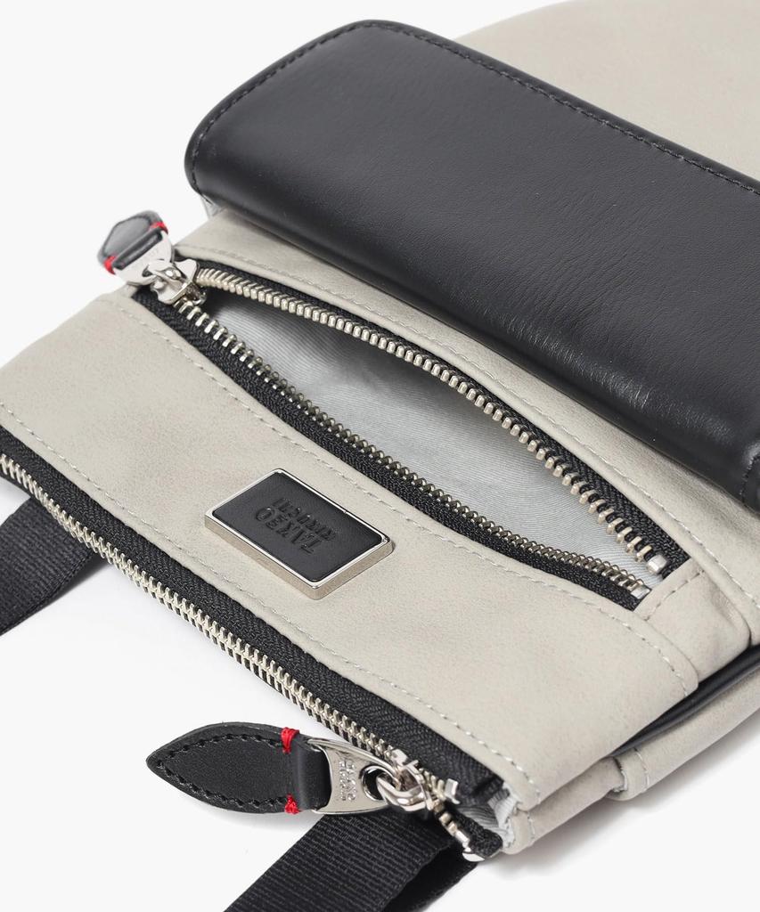 Takeo Kikuchi Cima Vertical Shoulder Bag, Made in Japan, No. 740112, Beige