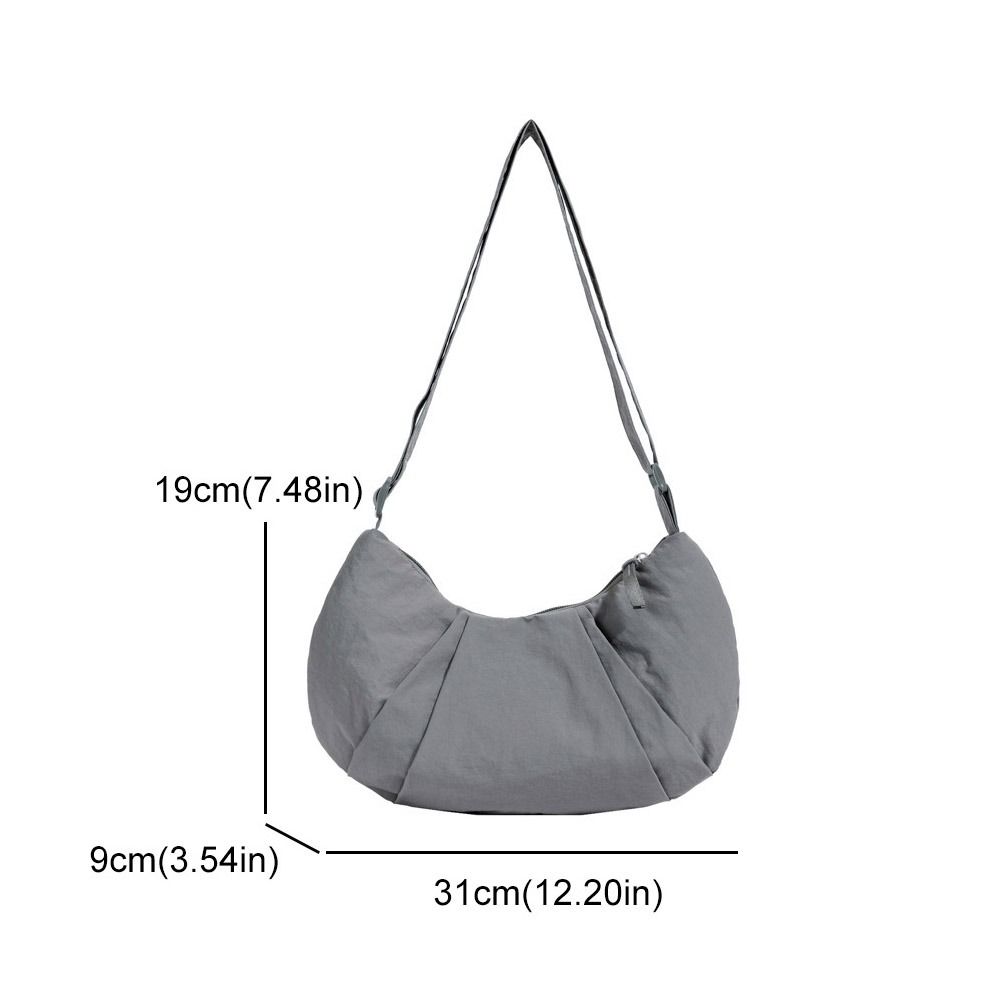 Korean Style Zipper Dumpling Bag Lightweight Sports Messenger bag Nylon Shoulder Bag Male/Female