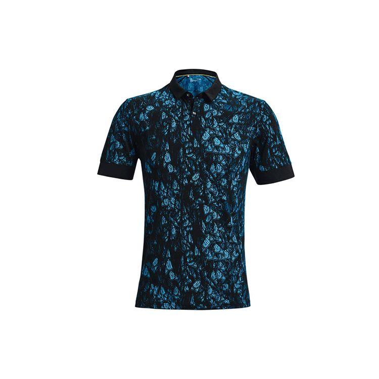 Under Armour Мужская рубашка-поло Curry Golf Quick-Dry Breathable с коротким рукавом, синяя 1366256-422