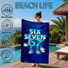 Space Adventure With Six Seven 67 Beach Towel, Quick-drying, Easy to Care for, Suitable for Both Fitness and Beach Vacations,Sports Essential