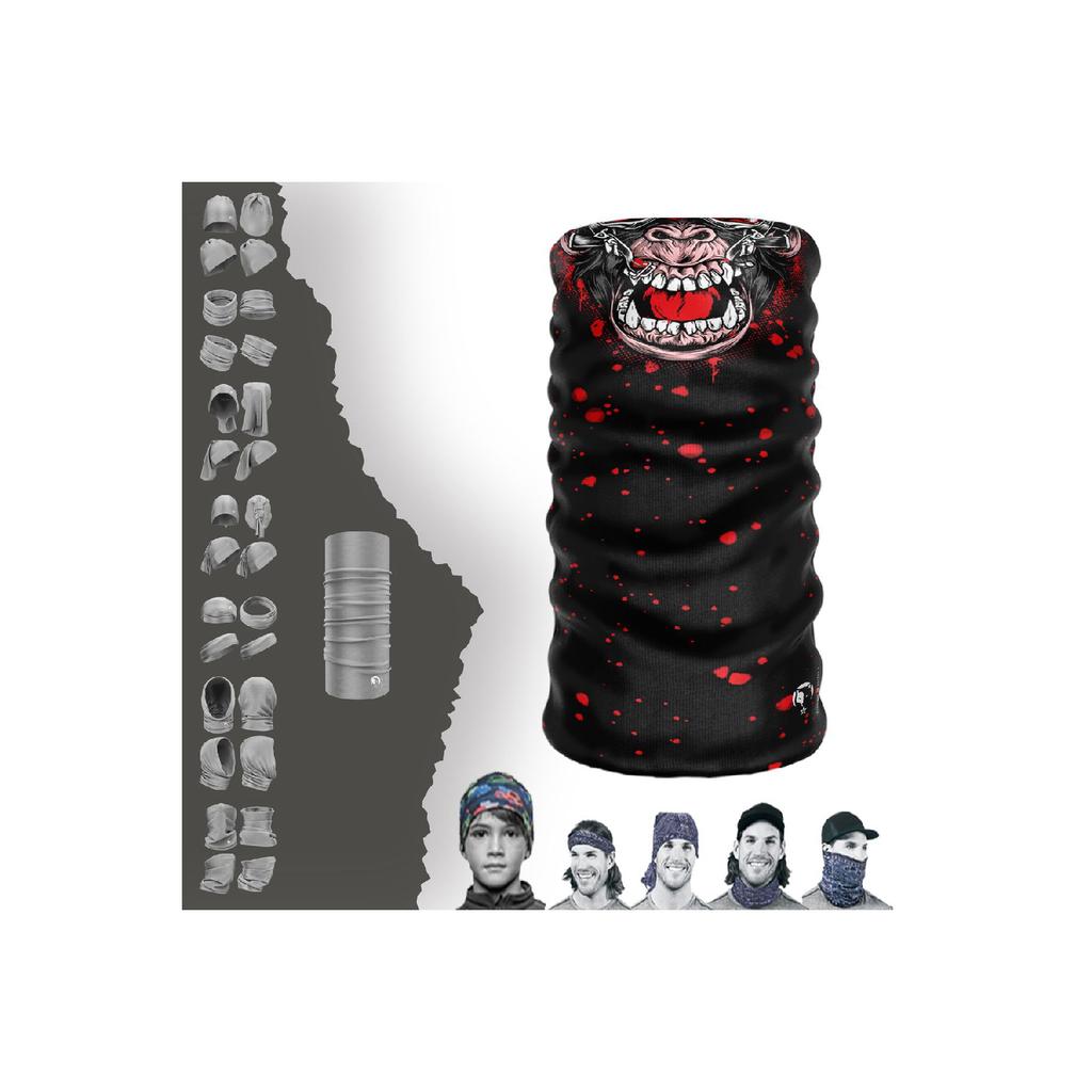 Унисекс Серый Череп Каратель Бесшовный Воротник-труба Бандана
