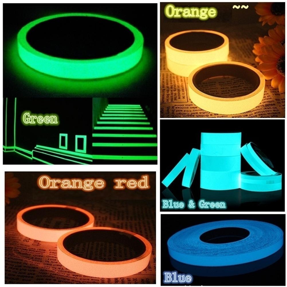 Luminous Tape Water Proof Self Adhesive Safety Sticker for Stairs Skirting Boards Entrances 2cm Width 1M Length Blue