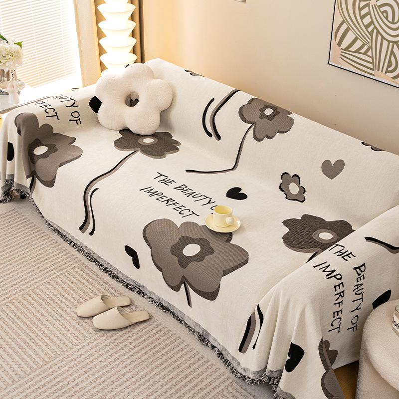 Printed Chenille Sofa Cover Cloth Four Seasons Universal Sofa Towel Non-Slip Cushion Anti-Scratching Sofa Cover Full Cover Blanket
