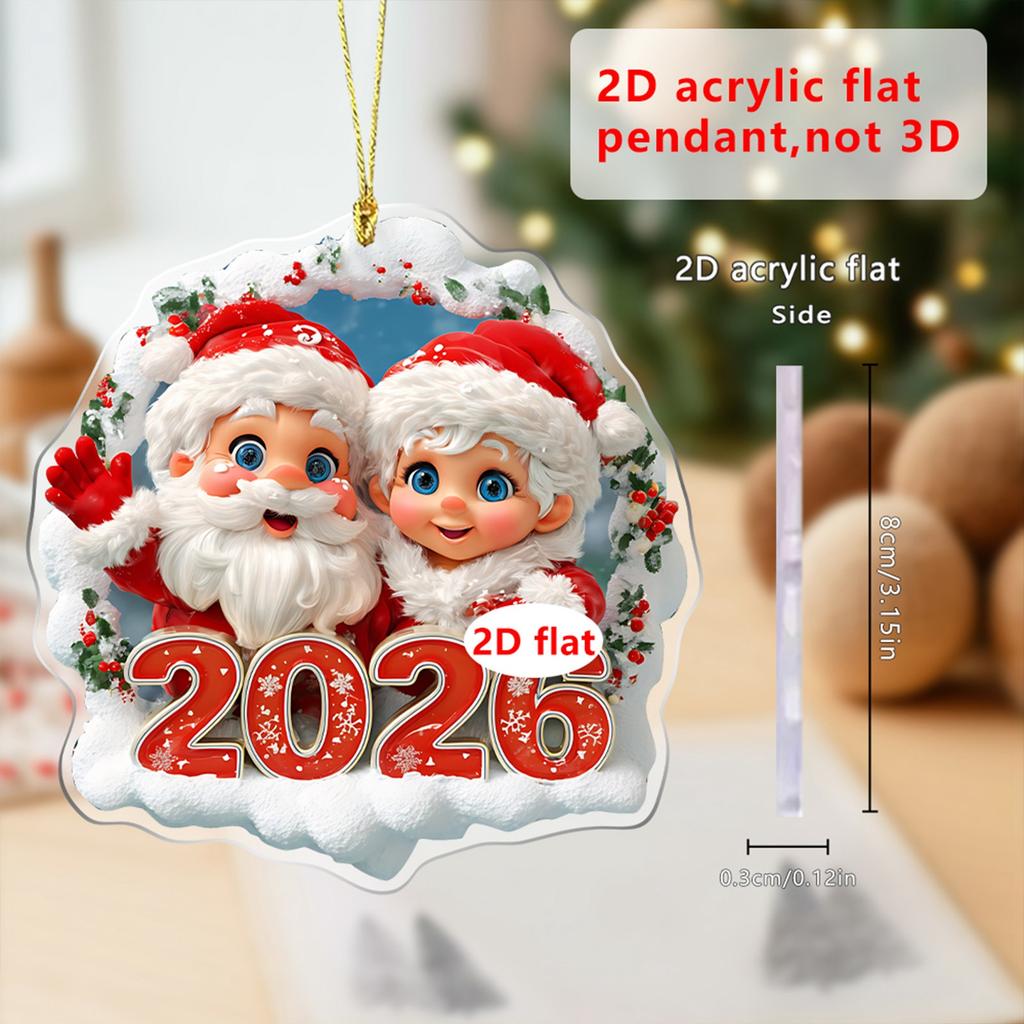Christmas Decorative Pendants, Claus And Sleigh, Holiday Pendants, Christmas Tree Decorations