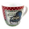 Les Trésors De Lily [M1397] - Porcelain Mug 'Belle Epoque' Red and White (dogs) - 9x9 Cm