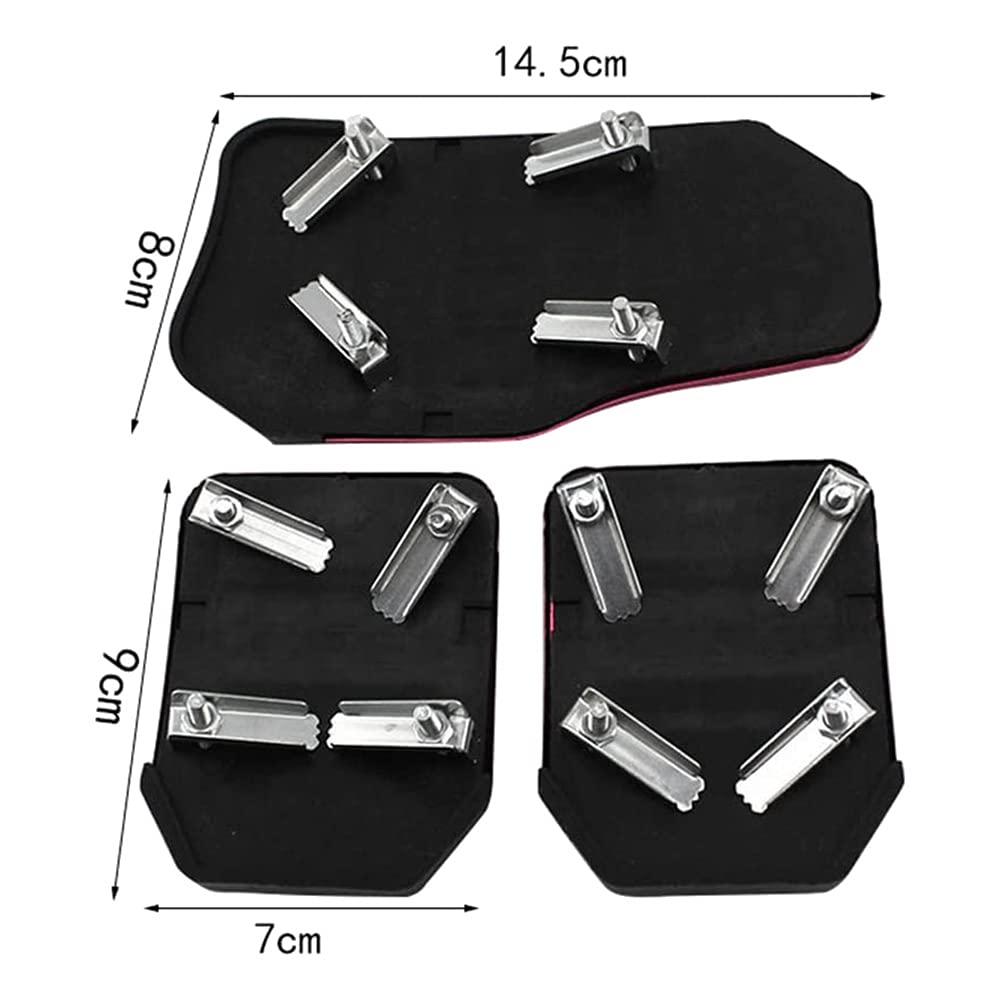 Josenidny 3pcs Fuel Gas Accelerator Pedal Brake Pedal Clutch Pad Cover Foot Pedal Anti-slip for MT Manual Transmission Car Blue