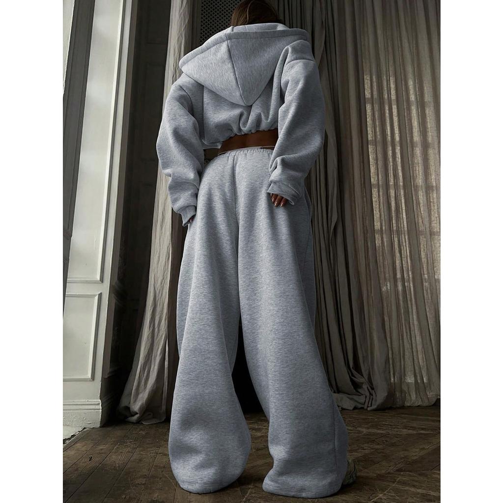 Autumn and Winter Women's Fashion Long Sleeve Sports and Leisure Hoodie Set Two Piece Set