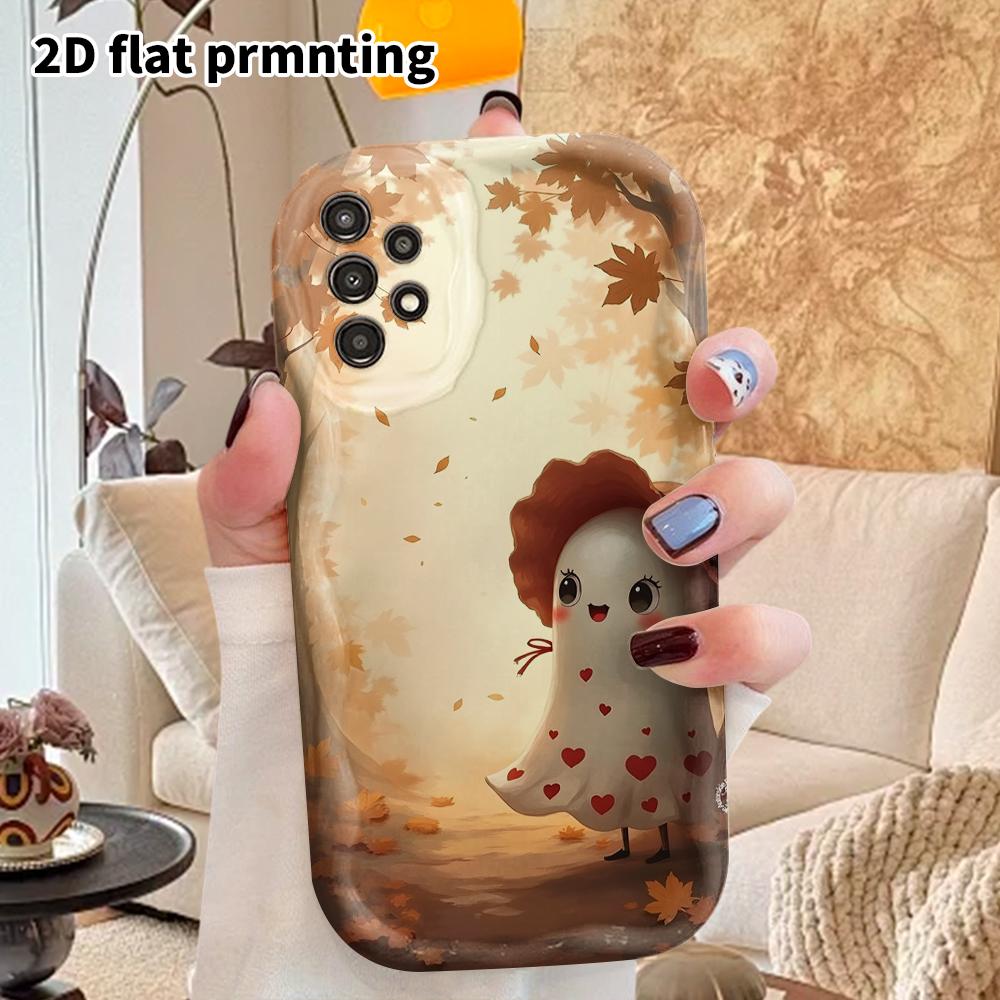 Чехол для телефона: 2D плотный защитный чехол для Samsung Galaxy A34 A35 M05 M06 S20 S22 S21 FE Plus 5G, стиль для пары, осенняя прогулка, подарок на Рождество и Хэллоуин