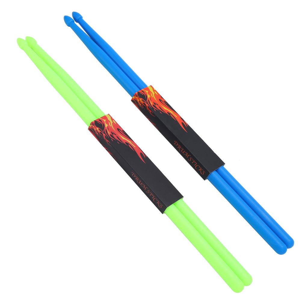 4Pcs Drum Sticks 5A Nylon Tear Drop Grainy Handle Non Slip for Students Beginners