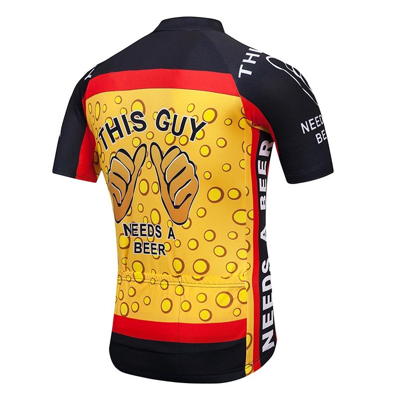 Sleek And Modern Men's Cycling Jersey Black Yellow Suitable For All Occasions