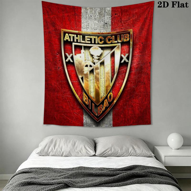 Athletic Club de Bilbao Wall Tapestry Aesthetic Wall Hanging Printed Fabric Blanket Decorative Tapestries for Bedroom Living Room Home Decor