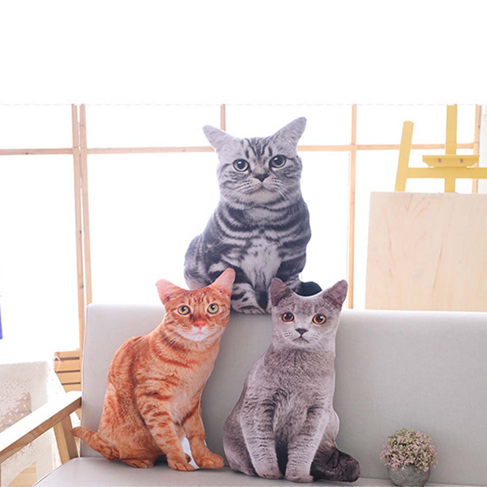 3D Home Decorative Napping Neck Protection Sleep Cat Shape Pillow Home Textile Throw pillow Cushion