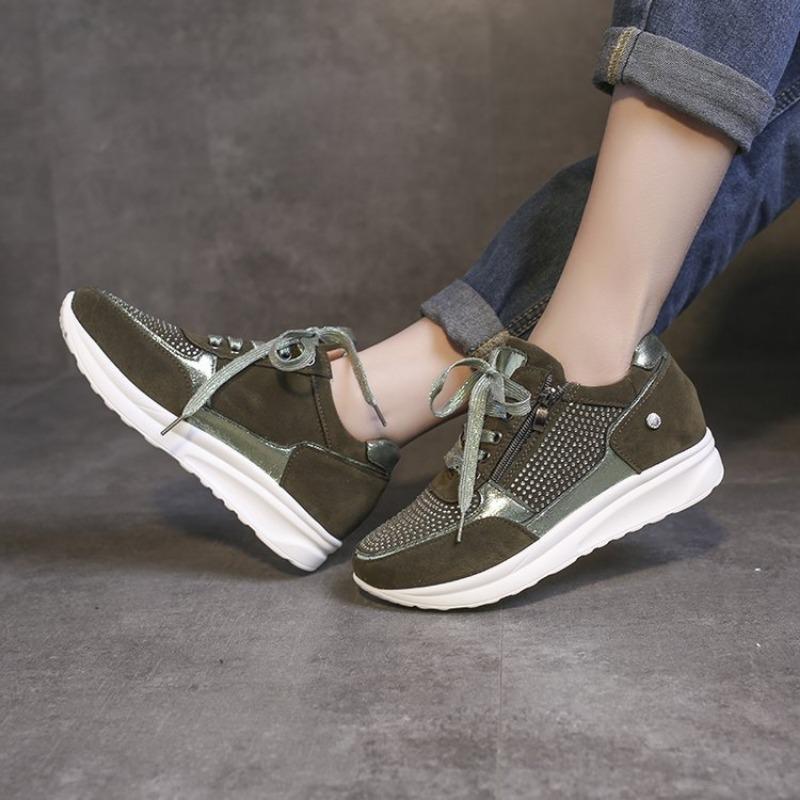 Новые туфли-лодочки с плоским круглым носком и стразами, Модная, спортивная и повседневная обувь для женщин