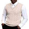 Men's  V-Neck  Thickened  Knitting  Sleeveless  Sweater  Vest