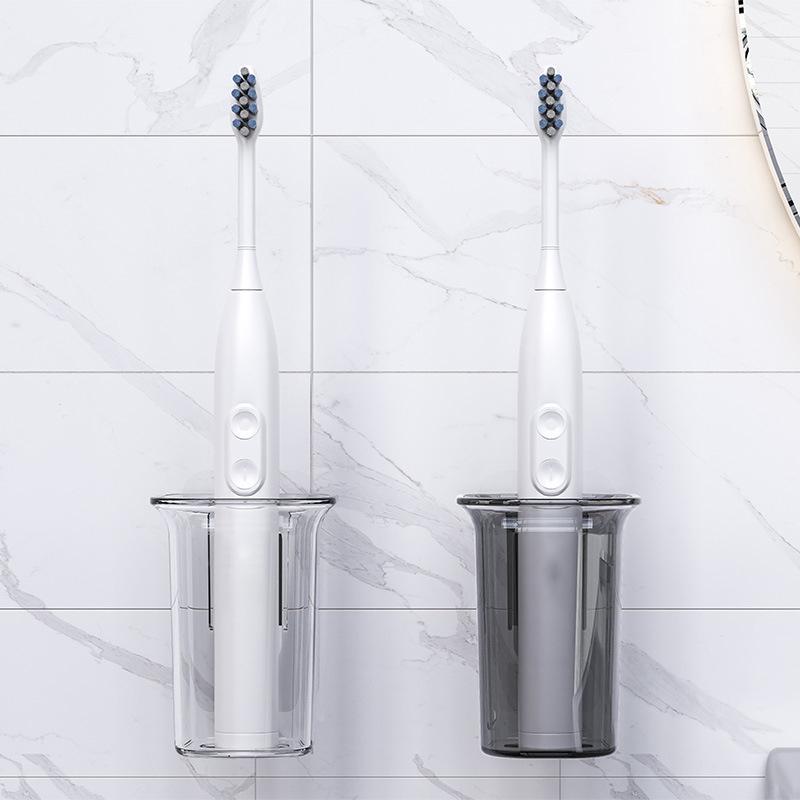 Настенный держатель для зубных щеток с крышкой, самоклеящийся держатель для зубных щеток, для общежитий, ванных комнат и душа, вмещает