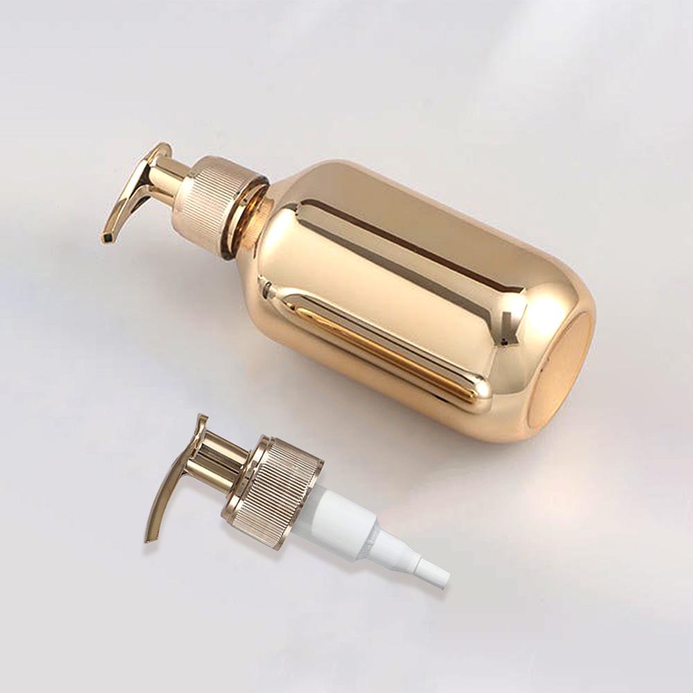 Бутылка геля для душа 500 мл ПЭТ Золото Серебро Розовое золото Черный Прозрачный Двухкомпонентная бутылка для геля для душа Бытовые принадлежности для ванной комнаты