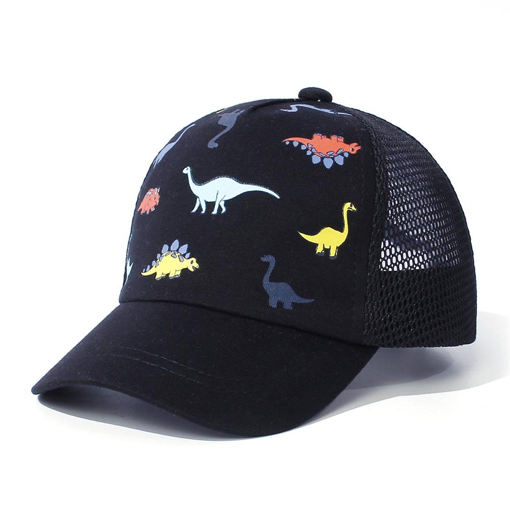 Adjustable Toddler Baseball Hat Dinosaur Printed Mesh Baseball Hat  for Boys Girls