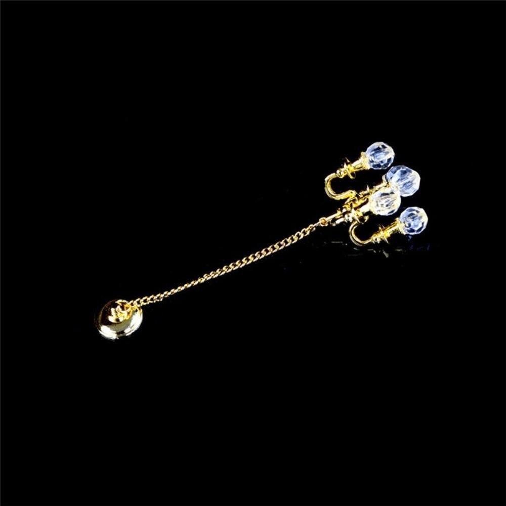 Gold/silver Mini Five-head Chandelier Playing Scene Ceiling Lamp Model Doll House Accessories