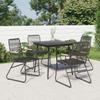 Garden Chairs 4 pcs Black 58 x 59 x 85.5 cm PVC Rattan