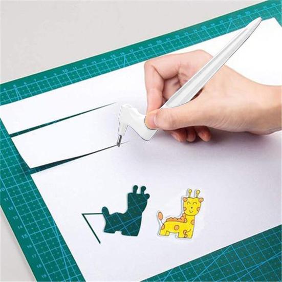 Ручка-резчик для поделок с эргономичной ручкой, вращающееся на 360 градусов лезвие из нержавеющей стали